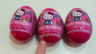 3 huevos sorpresa de Hello Kitty (Juguetes, caramelos y pegatinas) En Español