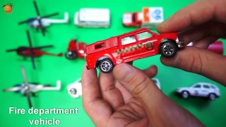 Aprendiendo con los carros de Emergencia – Ambulancia, Camión de Bomberos y Patrulla de Policía