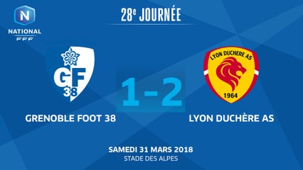 J28 : Grenoble Foot 38 - Lyon Duchère AS (1-2), le résumé