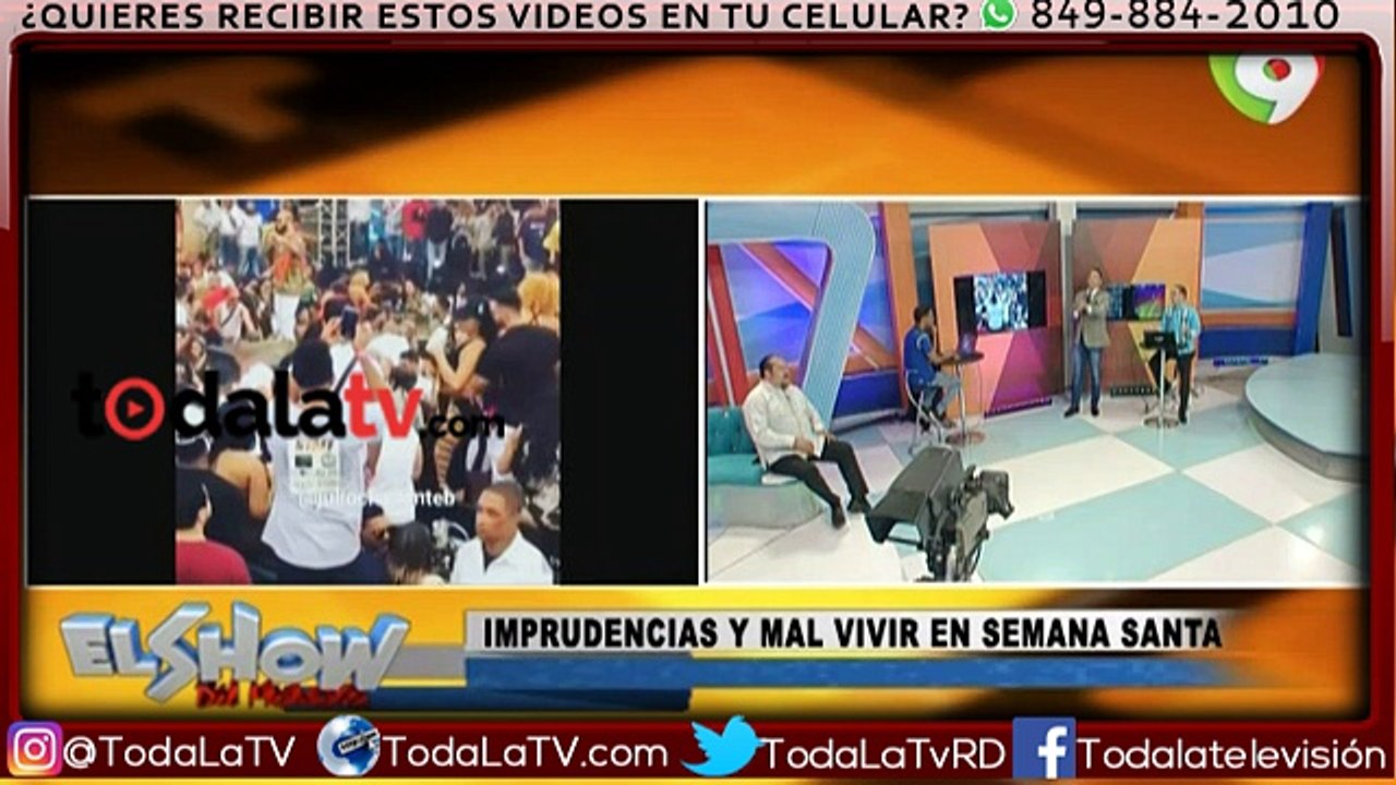 El Show Del  Mediodía imprudencias  y mal vivir en semana santa- Color visión -Video