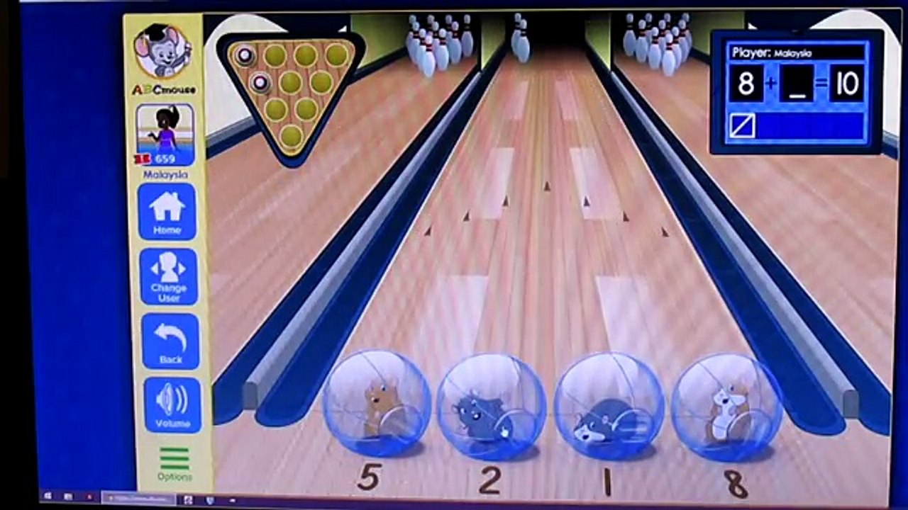 Hamster Ball Bowling (math with ABCmouse)