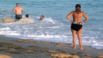 Swimmer caught in the undertow current at 2011 at Cabo San Lucas