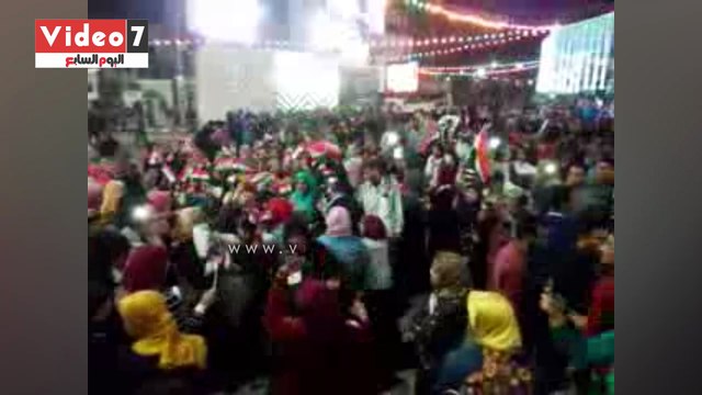 أهالى كفر الشيخ يحتفلون بفوز الرئيس بحضور المحافظ ومدير الأمن