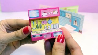 Hello Kitty and Mickey Mouse Dollhouse Unboxing Toys Review