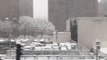 Snow Falls Across Harlem During Spring Storm