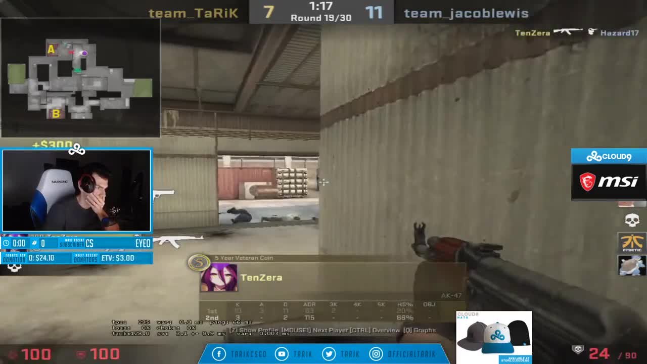 Even Major winner Tarik "tarik" Celik is impressed by this ace!