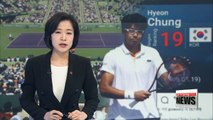 Korea's tennis sensation Chung Hyeon ranked 19th in latest ATP rankings