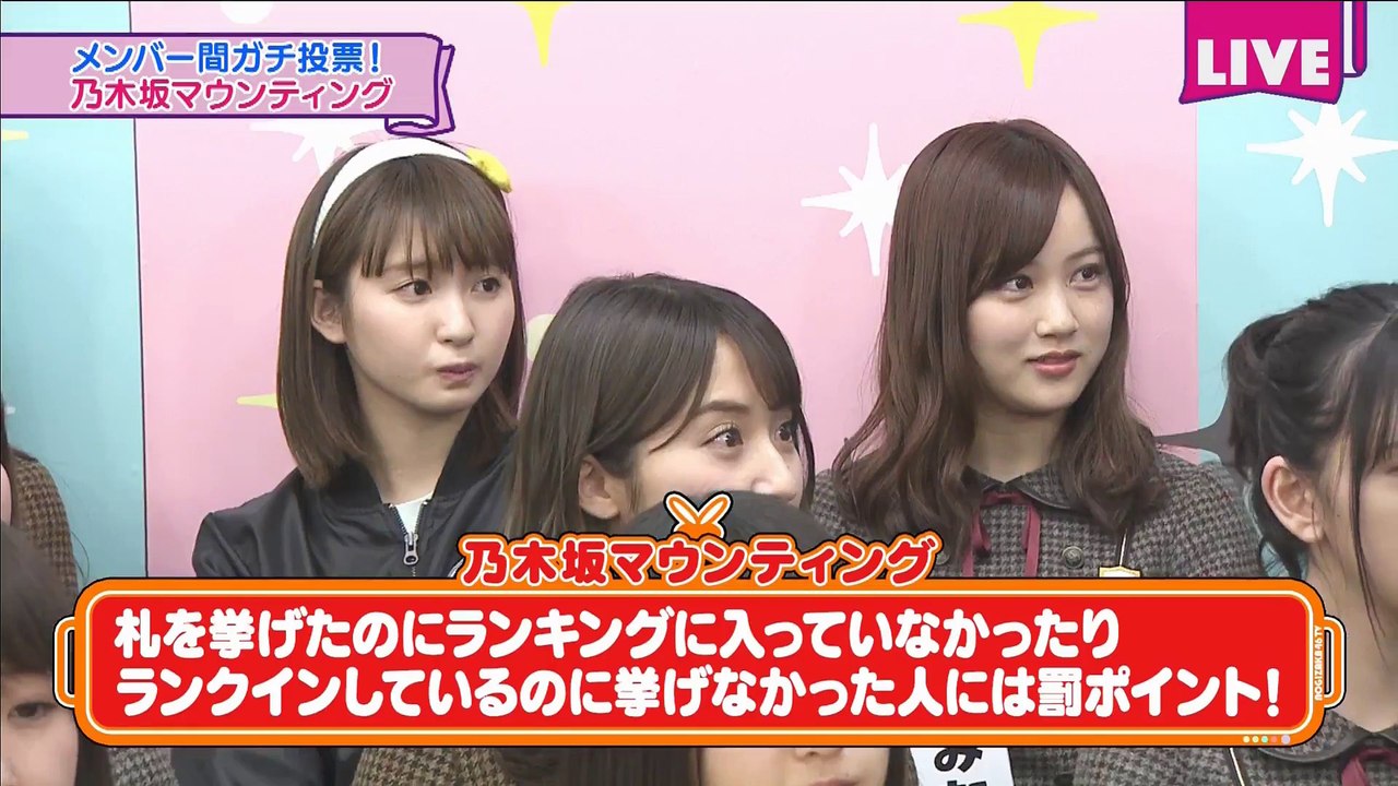 乃木坂46時間tv メンバー間ガチ投票 乃木坂マウンティング Part 1 Video Dailymotion