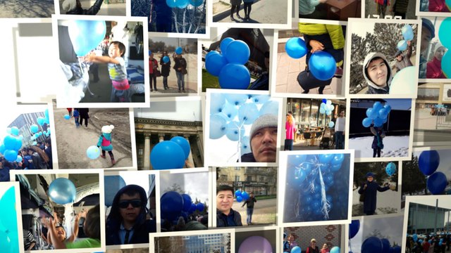 Акция ДВК «Зажги небо синим» (Light It Up Blue) в Казахстане