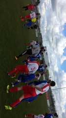 Seniors A - La Ferrière. Entrée des joueurs avec les U9