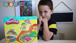 Landons Toy Review: Play Doh Pizza Party Playset Playdough Pizza Fun Activity for Kids