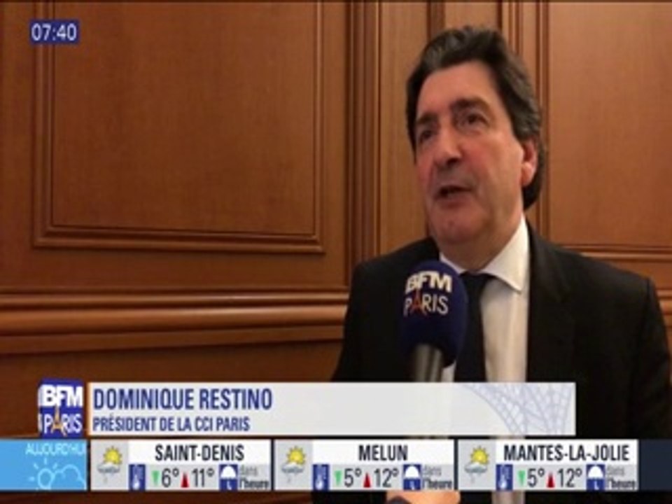 BFM Paris - Interview de Dominique Restino, président de la CCI Paris - Evolution du commerce à Paris   2018-04-01