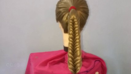 Fishtail Braid Hairstyle Tutorial Step by Step - Khajuri Choti Party Style