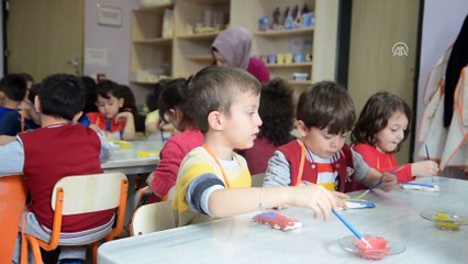Anaokulunda öğrenci ve veliler için sanat atölyesi - KÜTAHYA