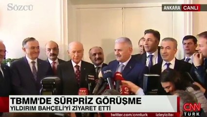 Başbakan Yıldırım : Sayın Bahçeli'yi tebrik etmeye geldim