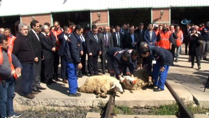 Metro kazası için kurban kesildi