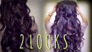 ★EASY PROM HALF-UP UPDO |HOW TO WATERFALL ROPE BRAID HAIRSTYLES FOR MEDIUM LONG HAIR TUTORIAL