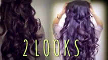 ★EASY PROM HALF-UP UPDO |HOW TO WATERFALL ROPE BRAID HAIRSTYLES FOR MEDIUM LONG HAIR TUTORIAL
