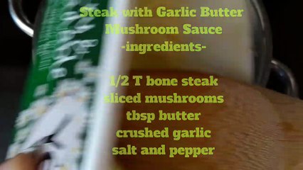 How to Cook FILIPINO STEAK WITH GARLIC BUTTER MUSHROOM SAUCE