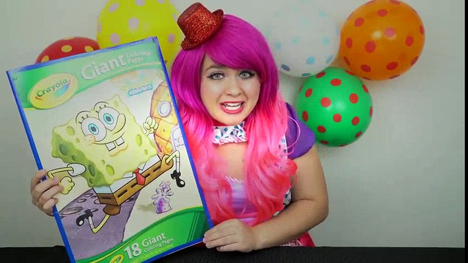 The Coloration Of Spongebob Squarepants Drawing A Giant Coloring Book Page  Crayola Crayons Kimmi Kl