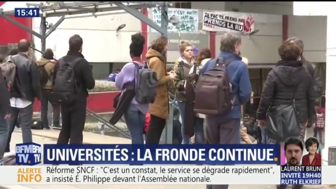 Réforme de l'entrée à l'université : le blocage...