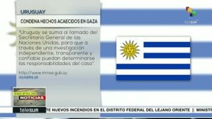 Uruguay condena represión israelí en Franja de Gaza