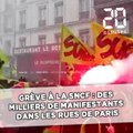 Grève de la SNCF: Des milliers de manifestants dans les rues de Paris