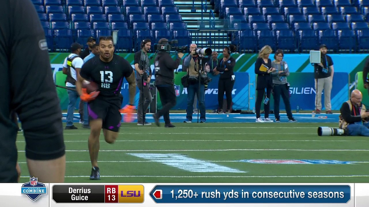 Lsu Running Back Derrius Guice S Full 2018 Nfl Scouting Combine Workout Video Dailymotion