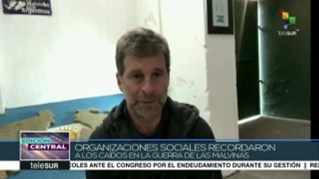 Argentinos recuerdan a los caídos en la Guerra de las Malvinas