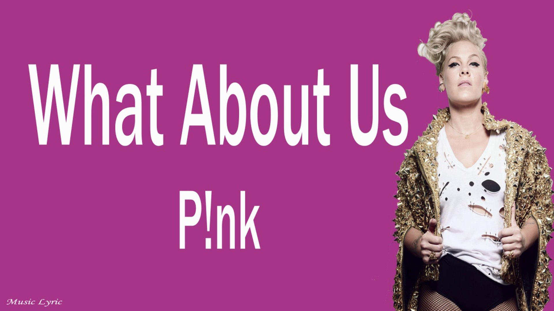 P!nk - What About Us Cover Lyric - video Dailymotion