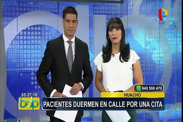 Huacho: pacientes duermen en la calle para conseguir citas en hospital