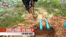 Easy Deep Hole Trap Catch a Lot of Fish Make By Smart Boy in Cambodia