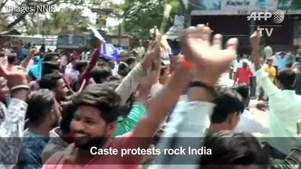 Deadly caste protests sweep across India