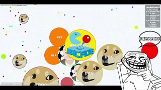 AGARIO TROLLING TO THE 1st PLACE IN EXPERIMENTAL MODE Agar.io Funny Moments!