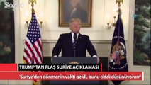 Trump’tan flaş Suriye açıklaması