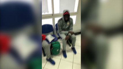 Sadio Mané et coéquipiers dans le vestiaire