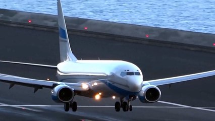 Ventos fortes balança Aviões em Portugal.