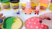 Pig George e Peppa Pig comendo Mini Pizza com Massinha de Modelar Play-Doh!!! Em Portugues
