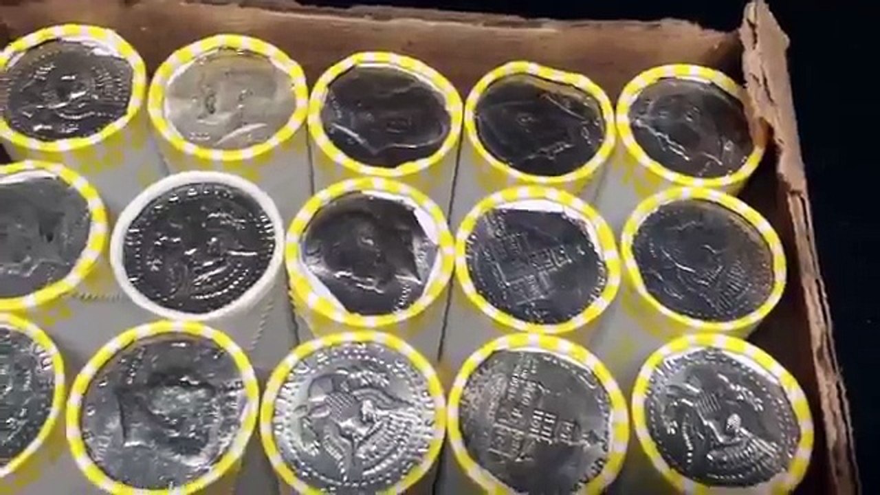 Coin Roll Hunting - Half Dollars.Warning, Extreme Silver