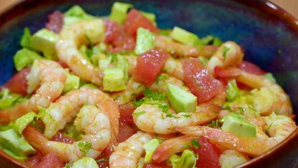 Salade romaine crevettes & vinaigrette au curry - Youcook