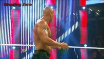 John Cena and The Rock attacking Big Show RAW 1000