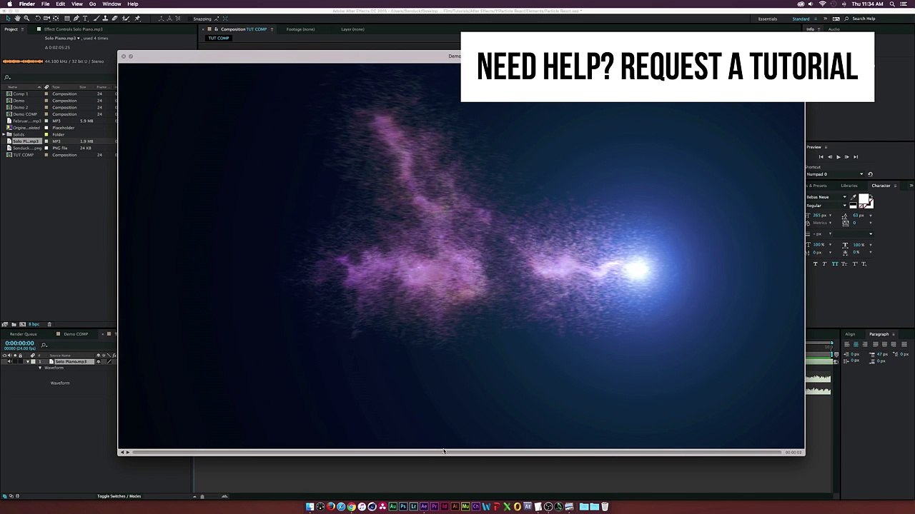 After Effects Tutorial- Millions of Particles with Audio Reaction - Trapcode Particular