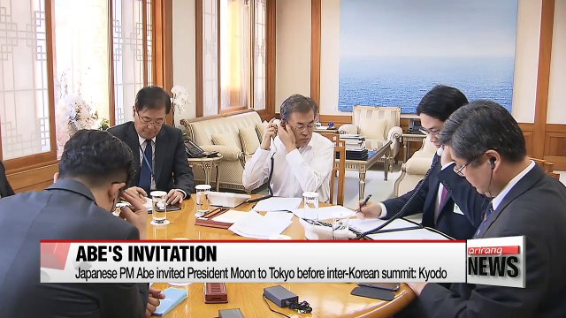 Japanese PM Abe invited President Moon to Tokyo before inter-Korean summit: Kyodo