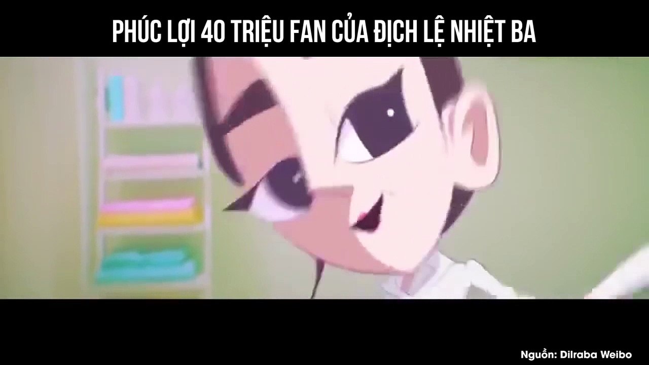 Kỷ niệm weibo đạt 40 triệu fan, Địch Lệ Nhiệt Ba ra video hoạt hình phúc lợi cực dễ thương tặng fan