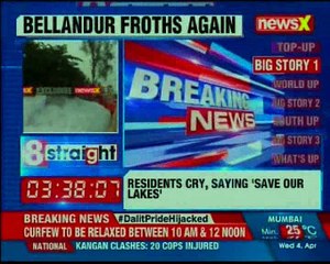 Bellandur froth back to haunt residents!  Here are the morning shots of Varthur junction