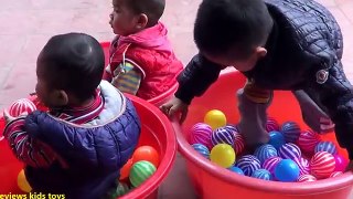 Ball Pit with Reviews kids toys - Colorful Surprise Educational Videos for Kids