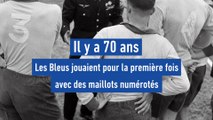 Les premiers maillots numérotés - Foot - Bleus