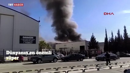 Antalya'da yat üretim merkezinde yangın