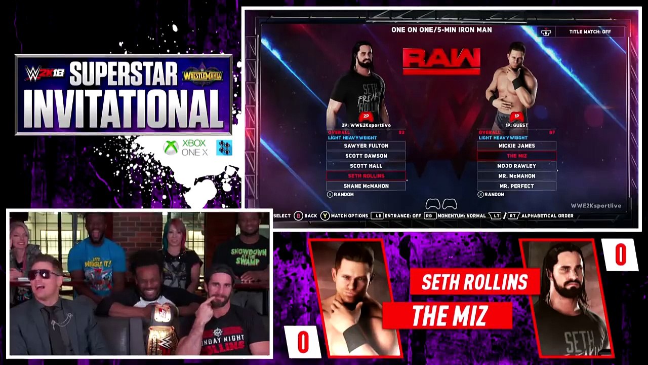 THE MIZ vs. SETH ROLLINS: Semis - WWE 2K18 Superstar Invitational Tournament