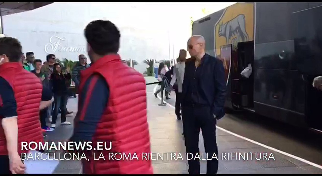 Barcellona, la Roma rientra dalla rifinitura